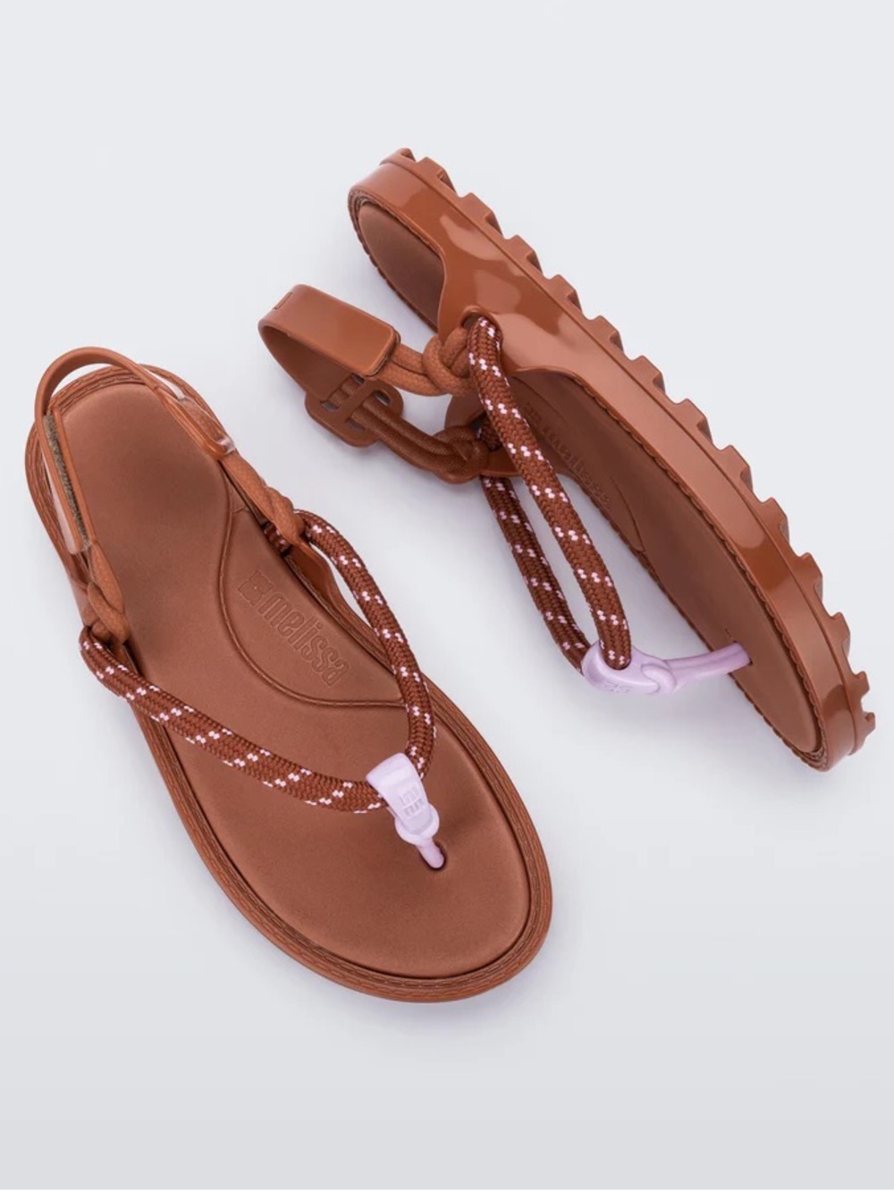NIB Melissa Bond Brown Strappy Rope Sandals for Women